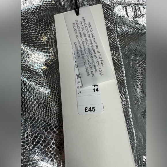 ASOS Metallic Straight Leg Pants - Picture 9 of 12